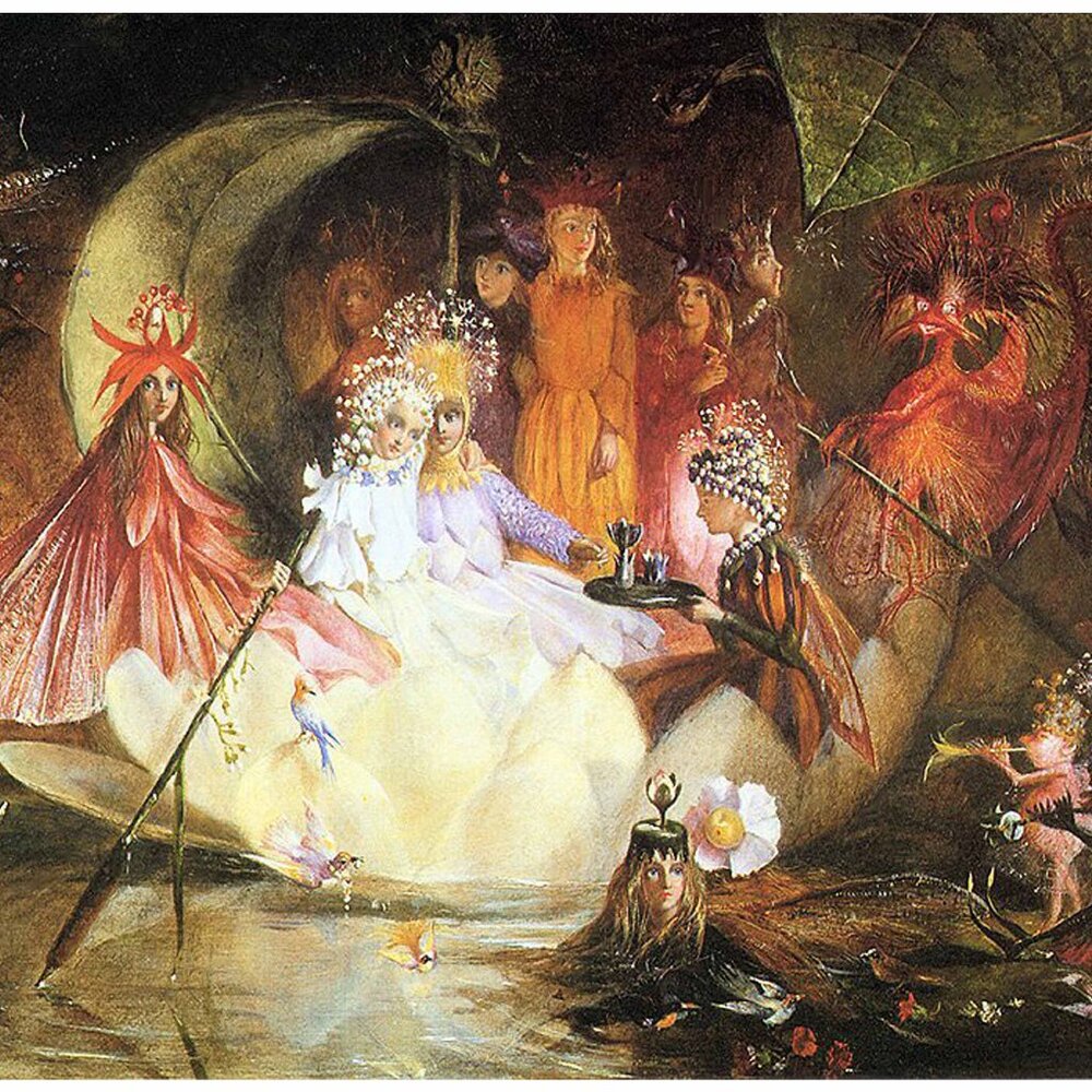 A Fairy Wedding - Oberon & Titania: Art Print 8"by10" Unframed. Magic Fantasy